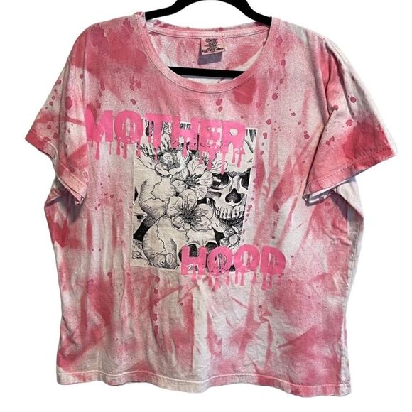 Comfort Colors- 100% Cotton Pink Mother Hood Graphic Grunge Tie Dye T-shirt, 2XL - Picture 5 of 10